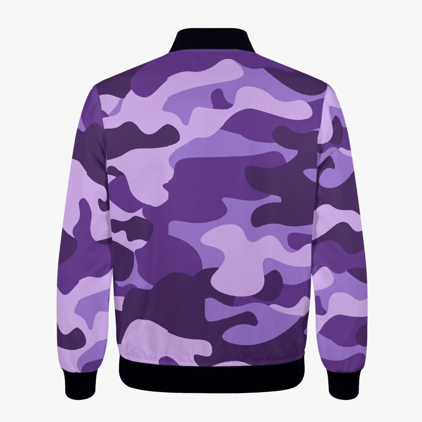 Women's Camo Bomber Jacket | Purple, Blue, and Mauve