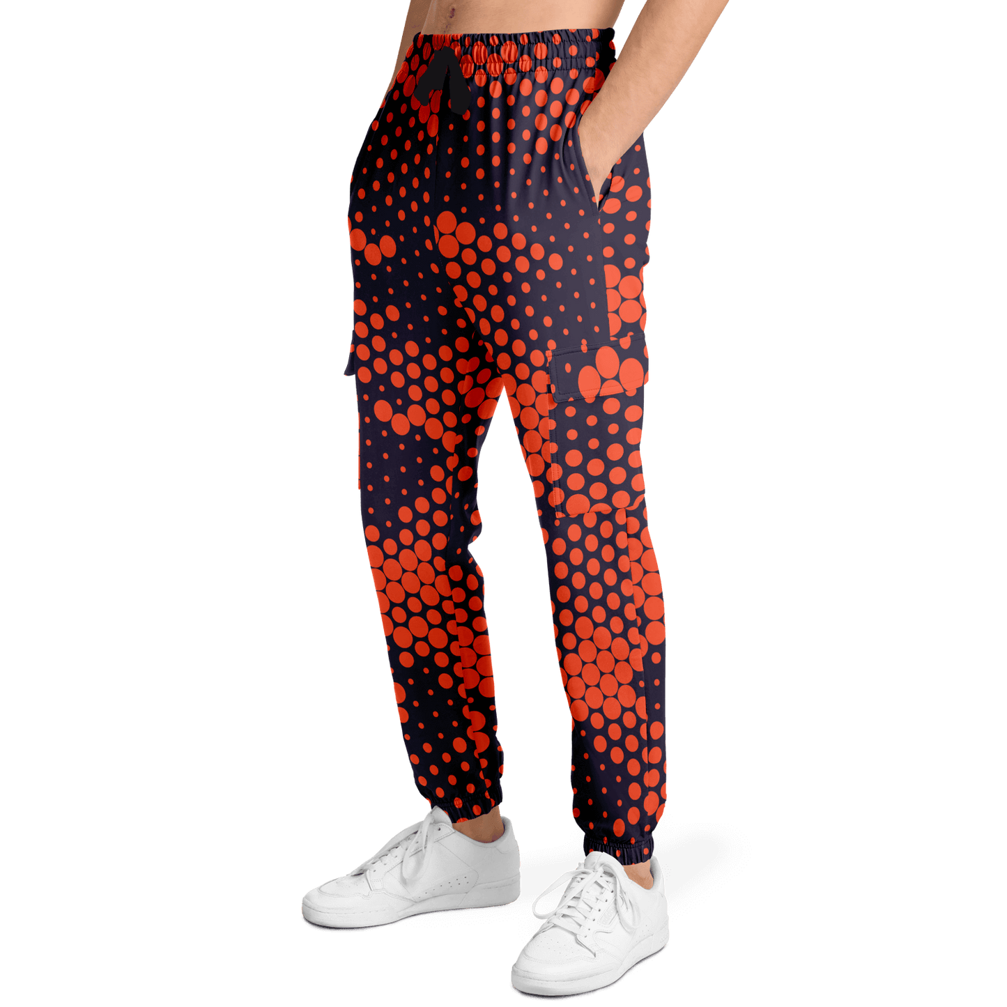 Camo Cargo Pants | Unisex | Orange & Blue Digital