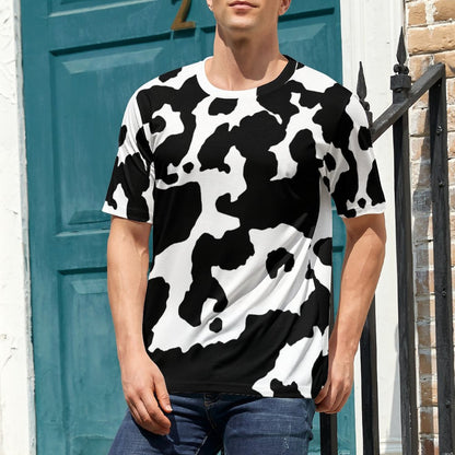 Camo Shirt | Black & White Cow Camouflage T