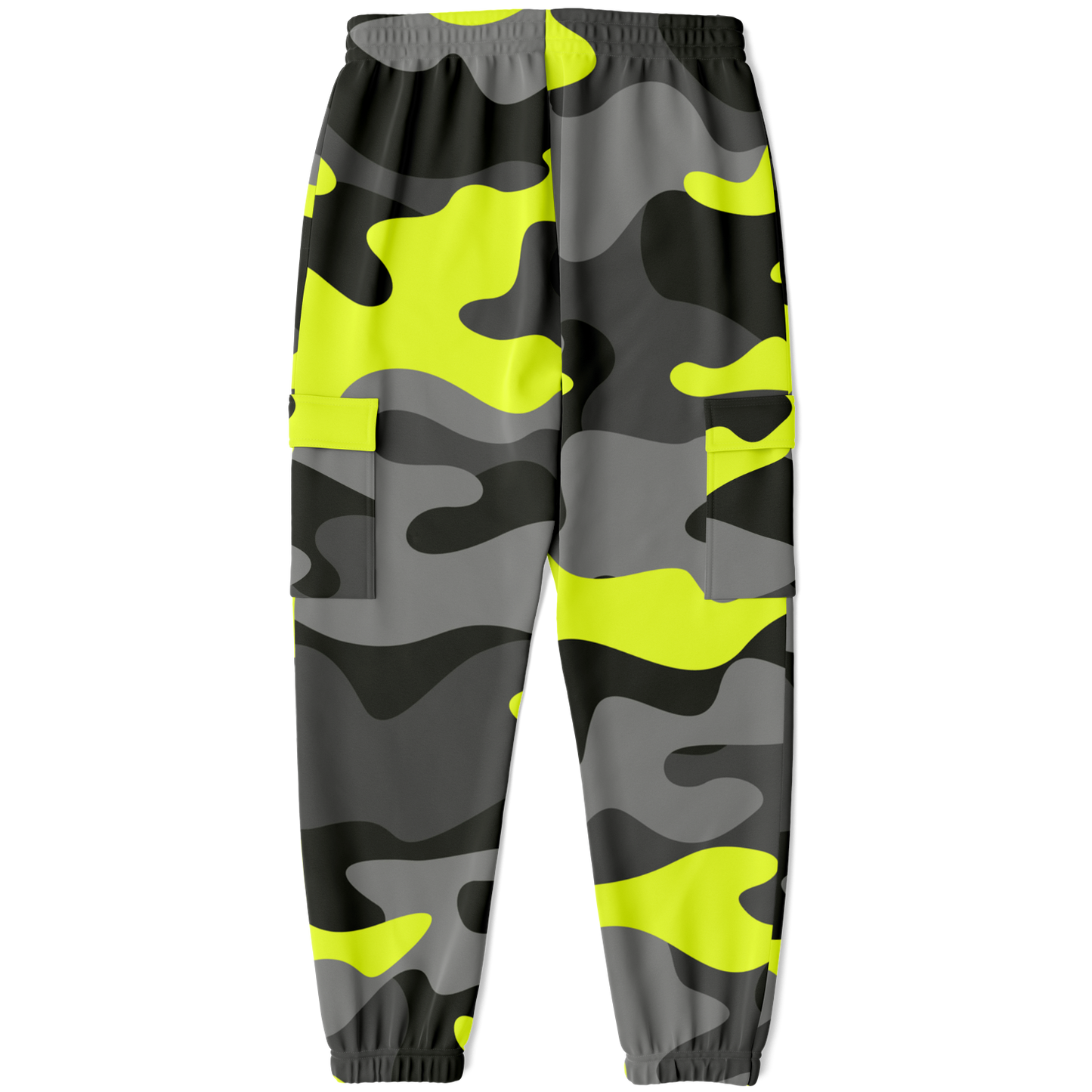 Camo Cargo Pants | Unisex | Black, Gray & Yellow Camouflage