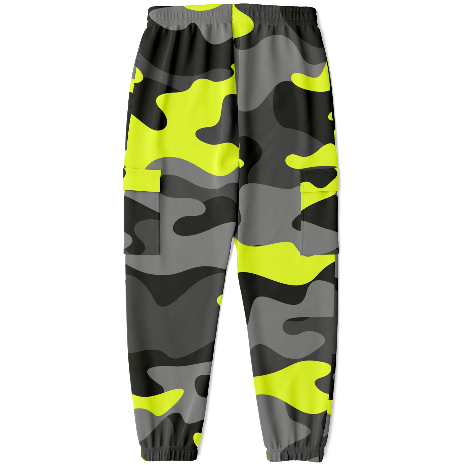 Camo Cargo Pants | Unisex | Black, Gray & Yellow Camouflage