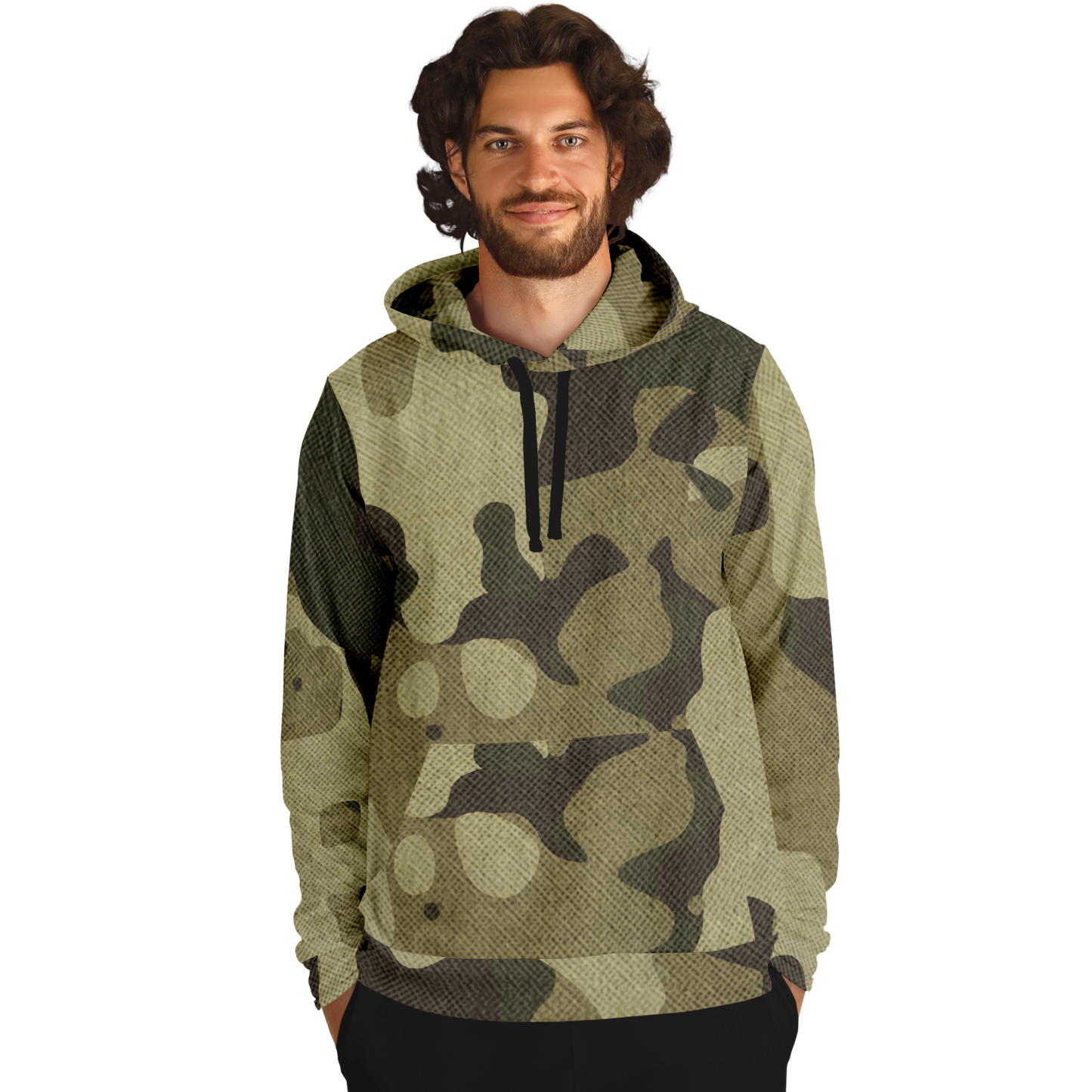 Camo Hoodie | Green Fabric Camouflage