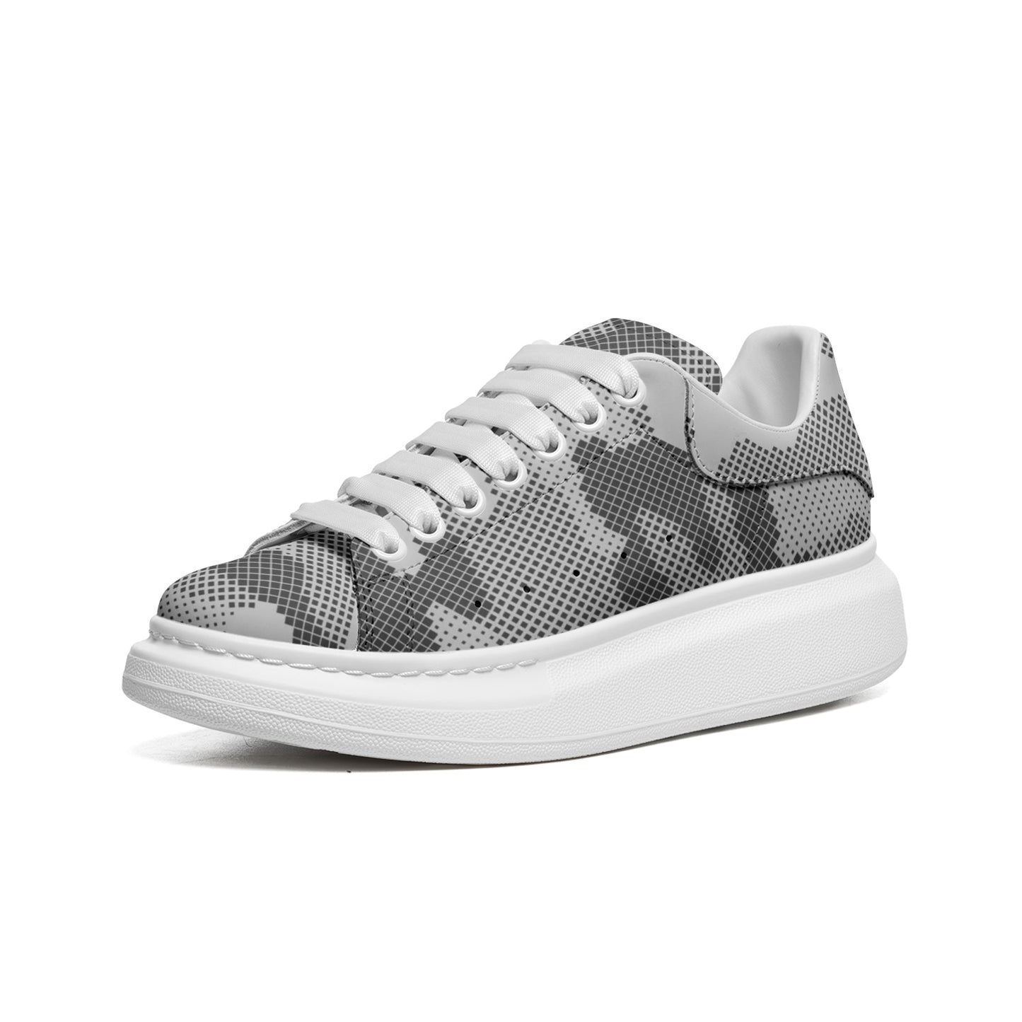 Oversized McQueen Sneakers | Gray Digital Camouflage