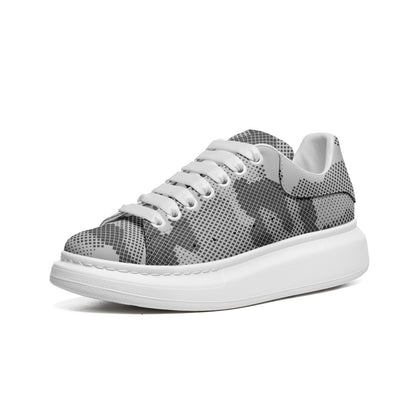 Oversized McQueen Sneakers | Gray Digital Camouflage