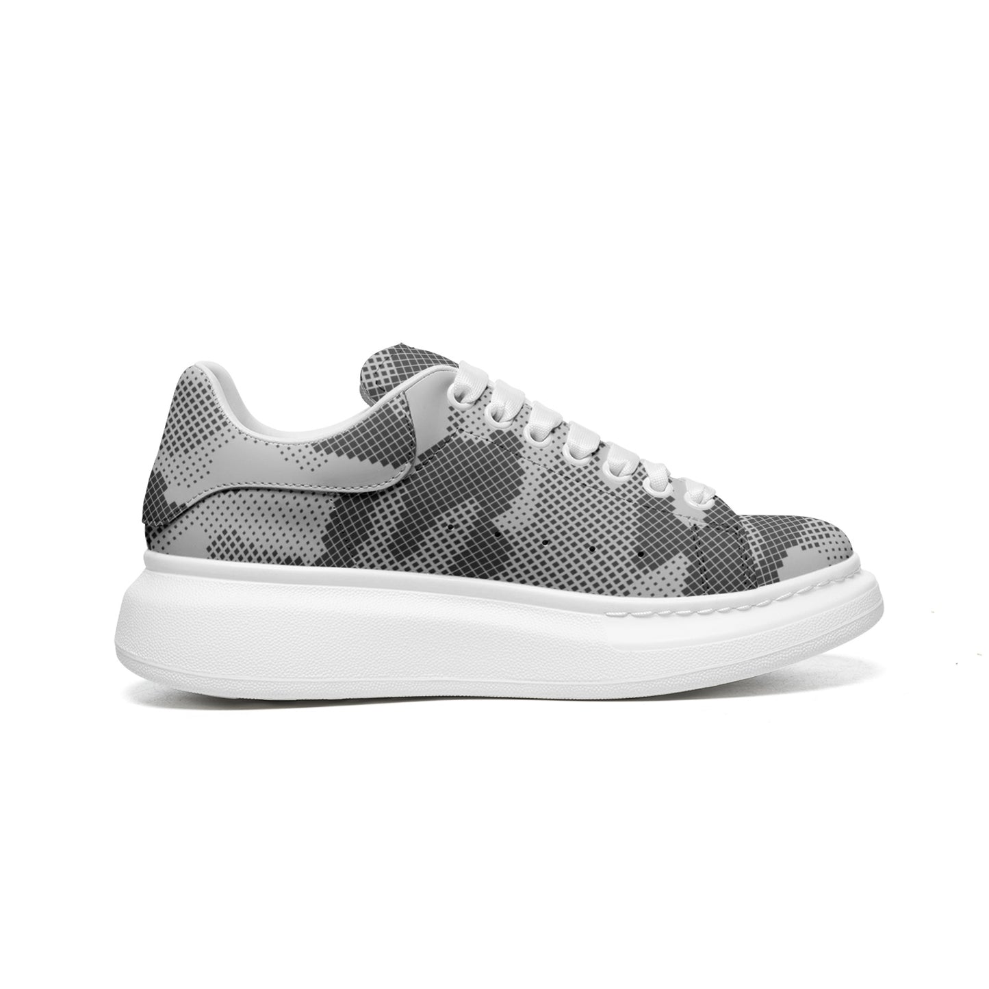 Oversized McQueen Sneakers | Gray Digital Camouflage