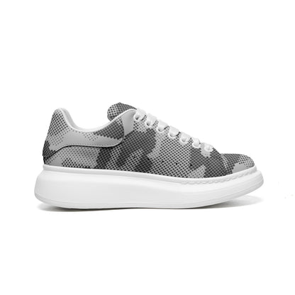 Oversized McQueen Sneakers | Gray Digital Camouflage