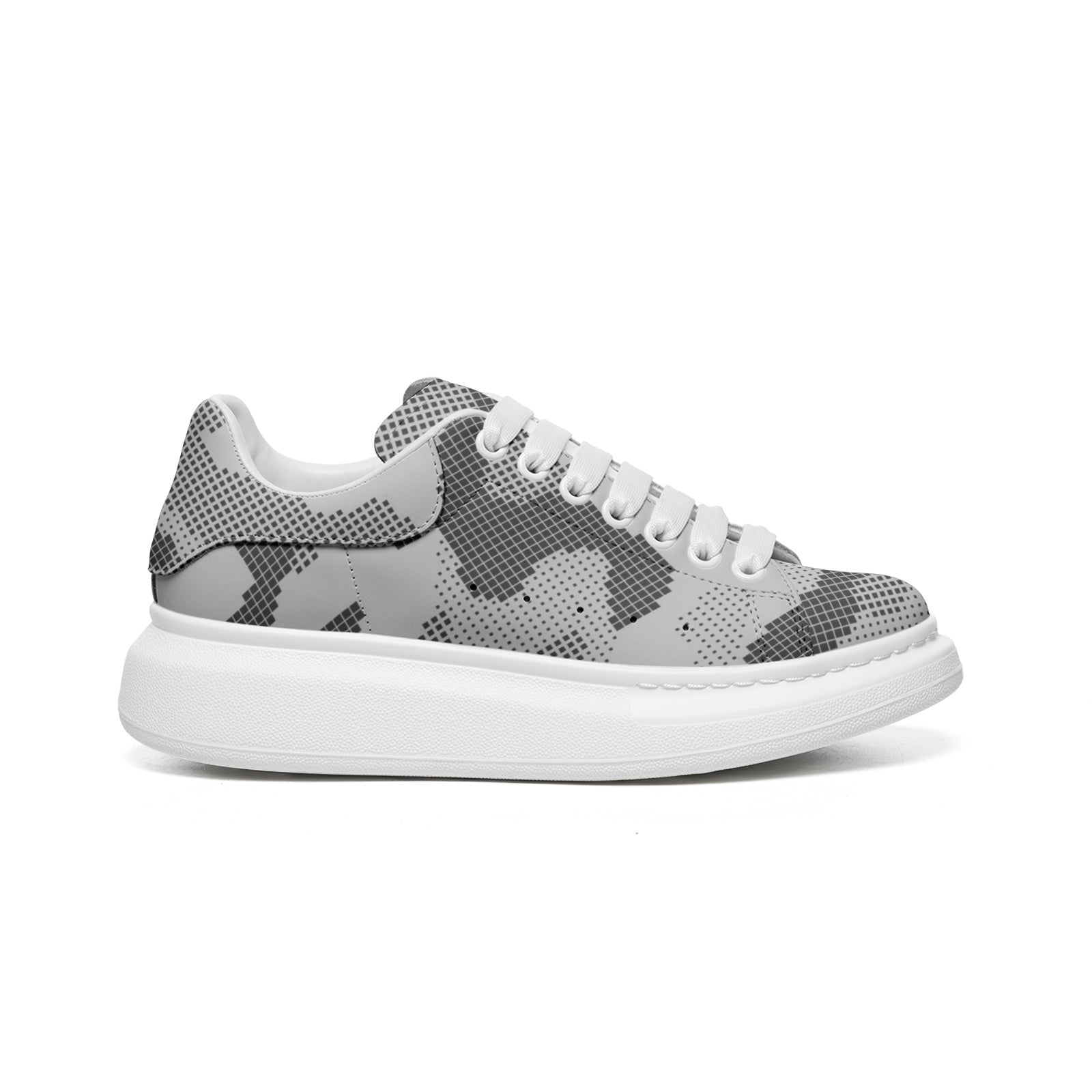 Oversized McQueen Sneakers | Gray Digital Camouflage