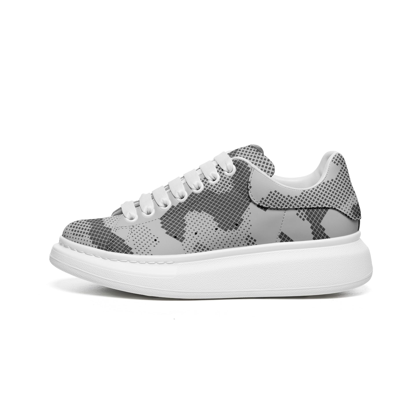 Oversized McQueen Sneakers | Gray Digital Camouflage