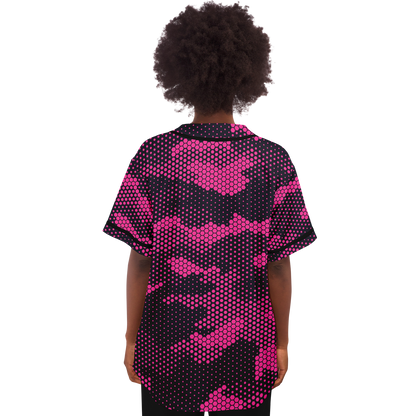 Camo Baseball Jersey | Pink Digital Camouflage