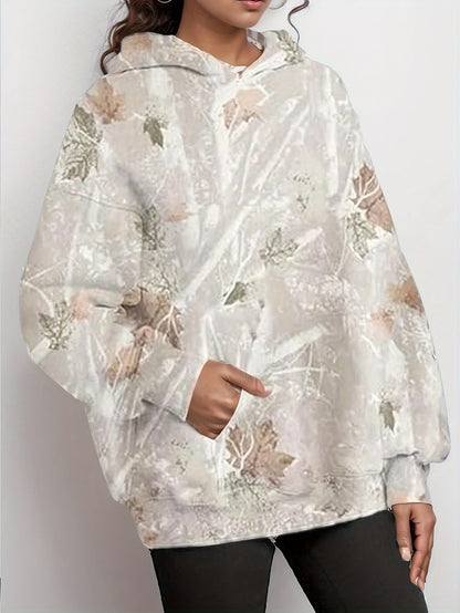 Women's Y2K-Inspired Floral Print Hoodie