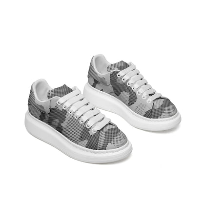 Oversized McQueen Sneakers | Gray Digital Camouflage