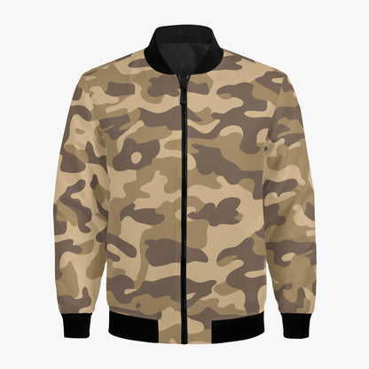 Women's Camo Bomber Jacket | Khaki Camouflage