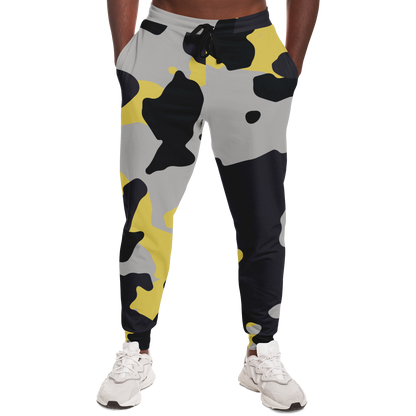 Camo Sweatpants | Unisex | Yellow, Black & Silver Camouflage