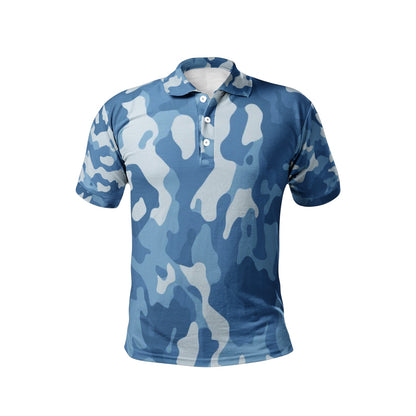 Blue Camo Golf Shirt | Military Inspired