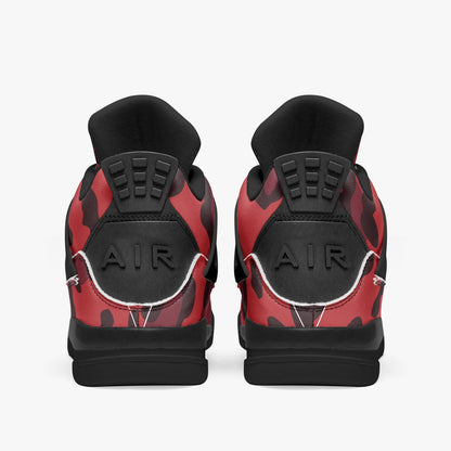 Leopard Jordans AJ4 | Red and Black Pattern