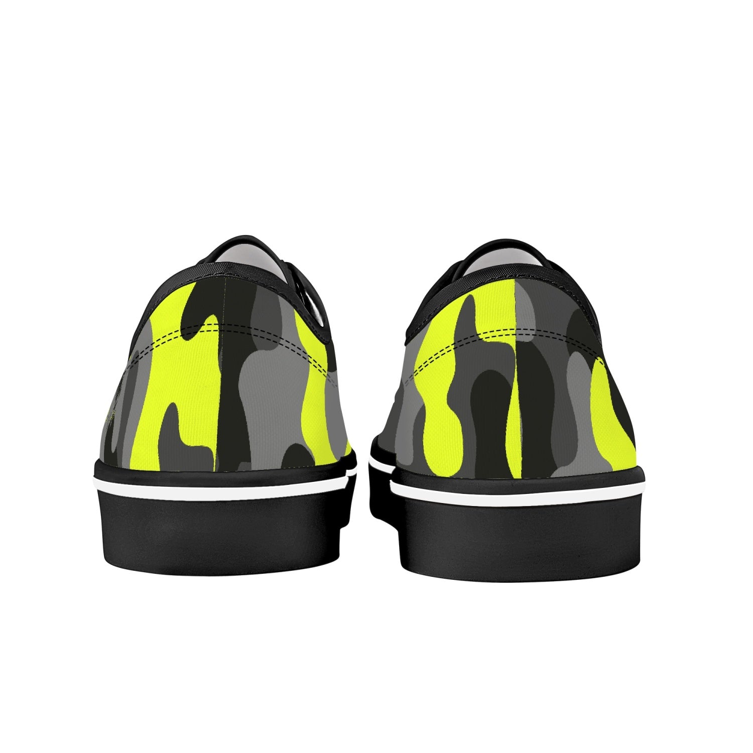 Camo Skate Shoes | Yellow, Black, and Gray Camouflage