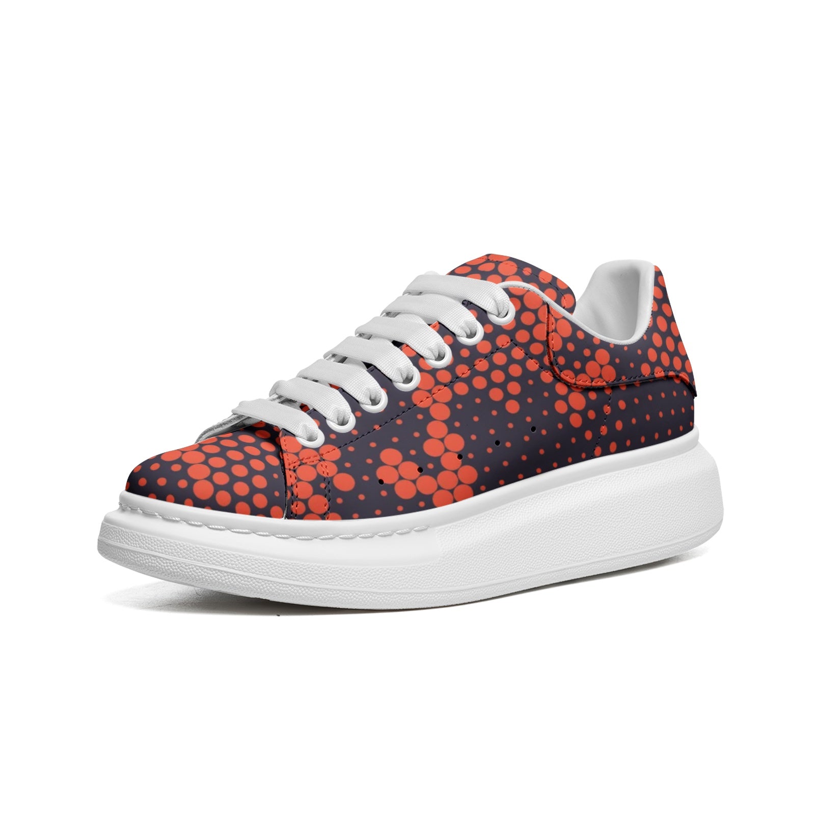 Oversized McQueen Sneakers | Orange Blue Digital Camouflage