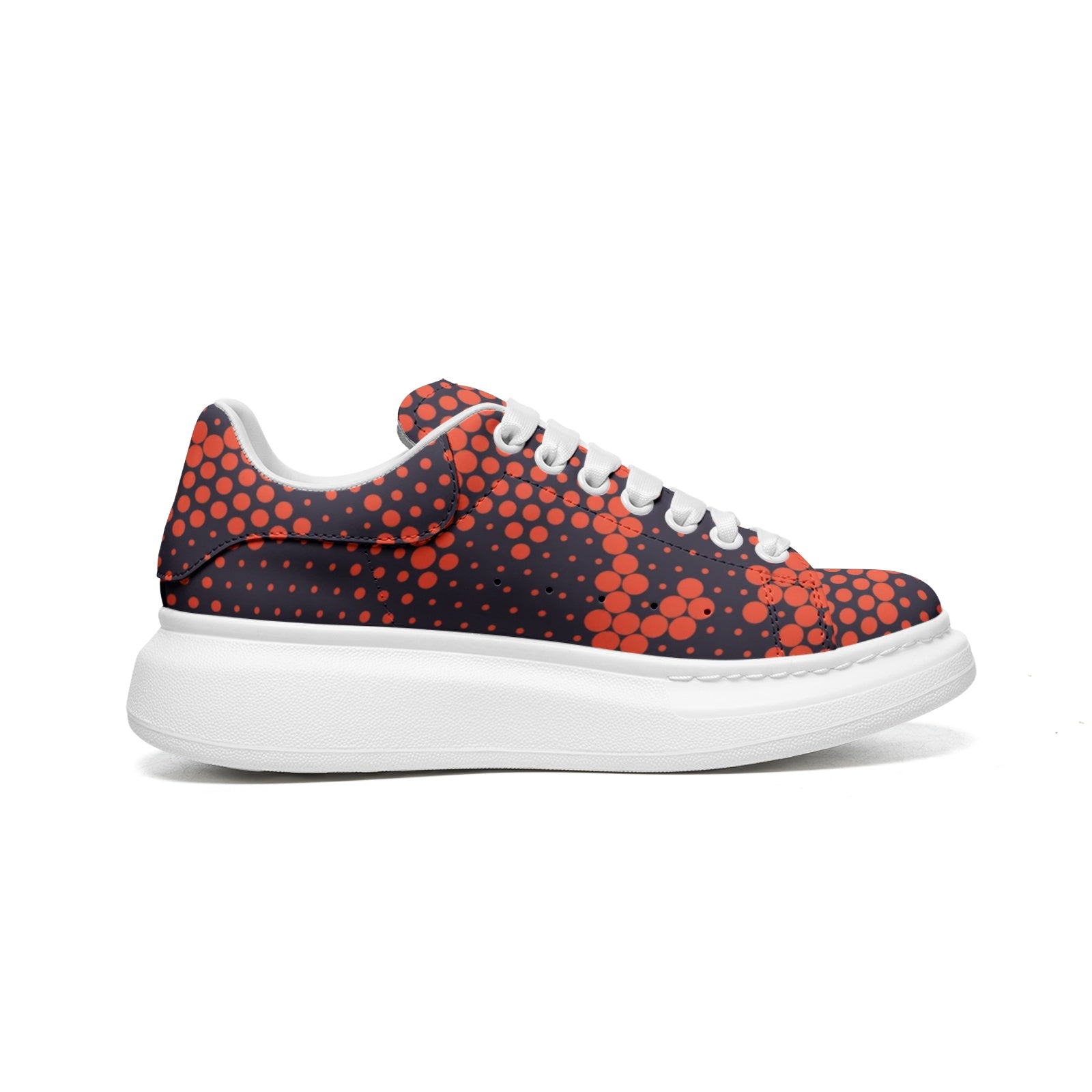 Oversized McQueen Sneakers | Orange Blue Digital Camouflage