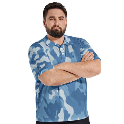 Blue Camo Golf Shirt | Military Inspired