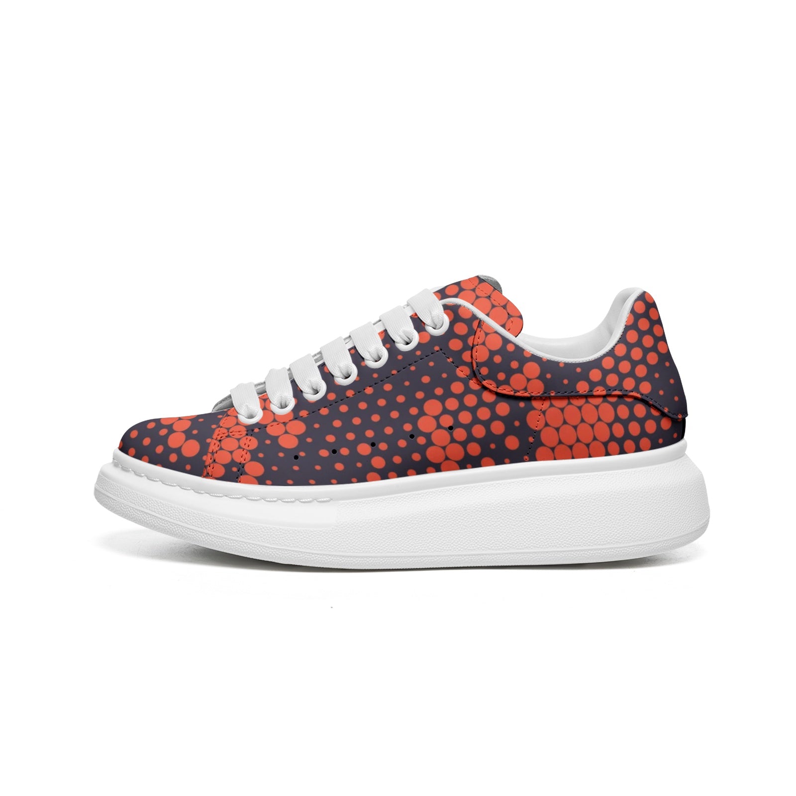 Oversized McQueen Sneakers | Orange Blue Digital Camouflage