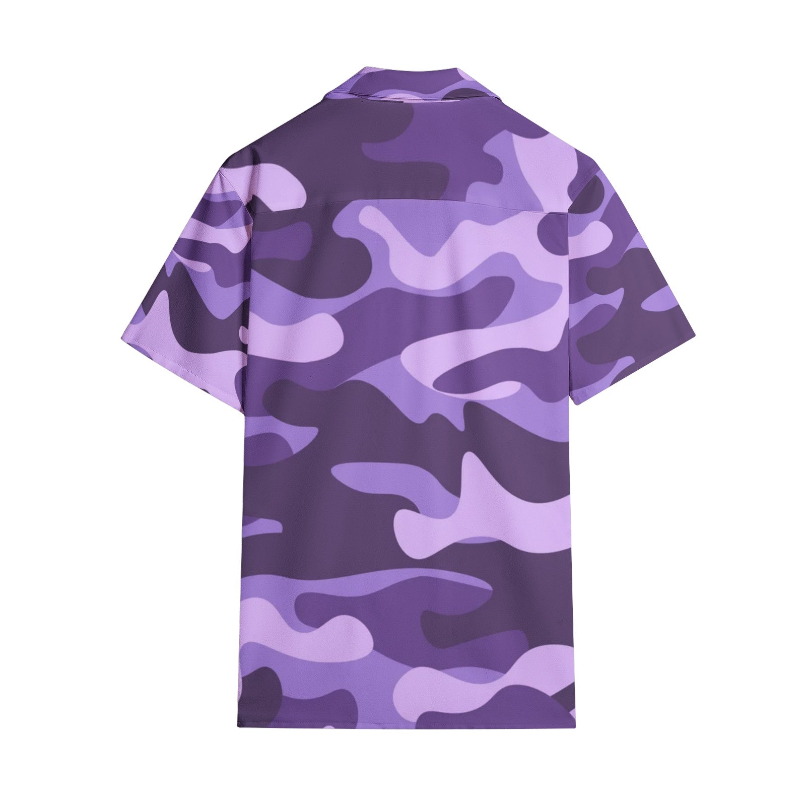 Cotton Camo Shirt For Men | Purple & Blue Short-Sleeve