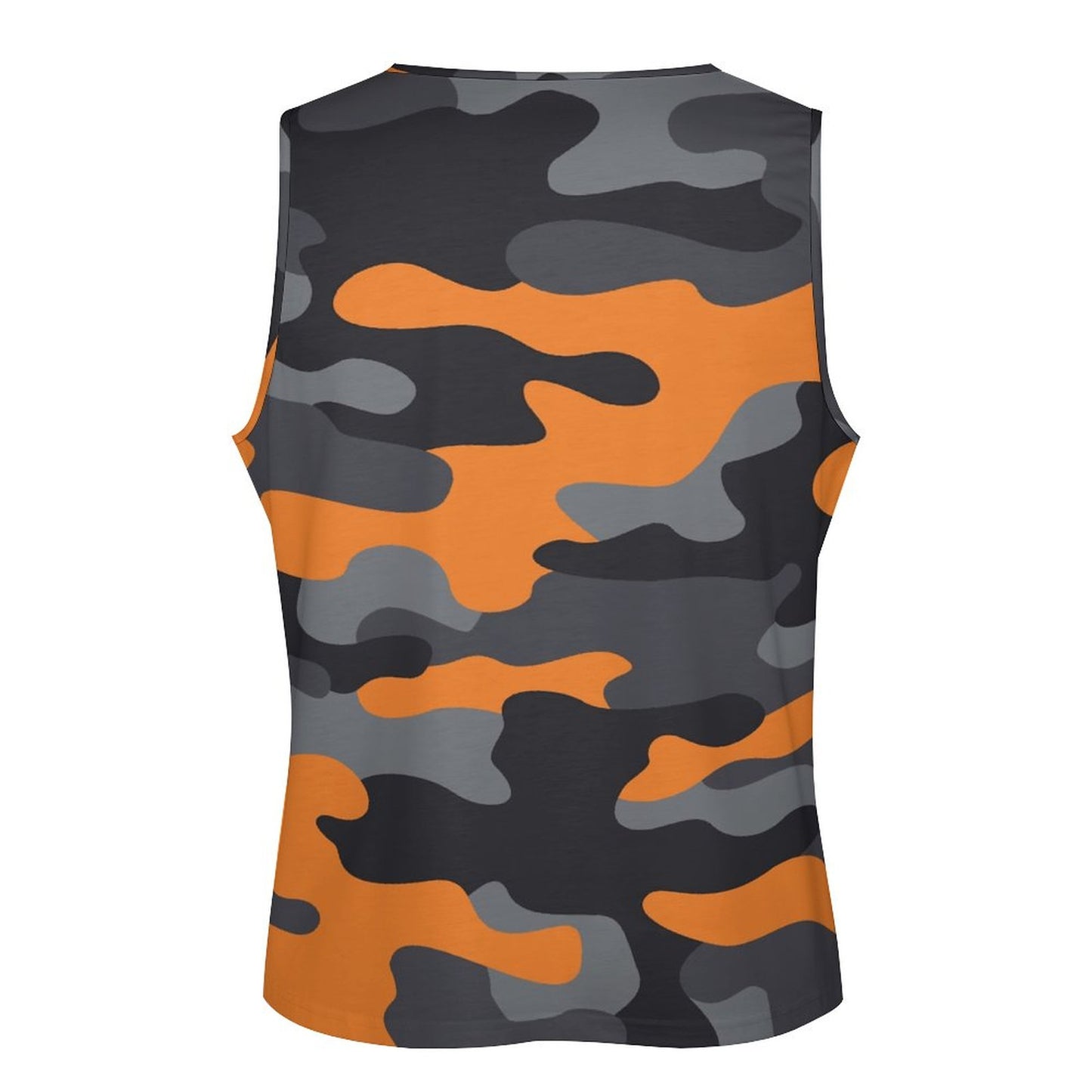 Camo Tank Top | Orange, Gray & Black