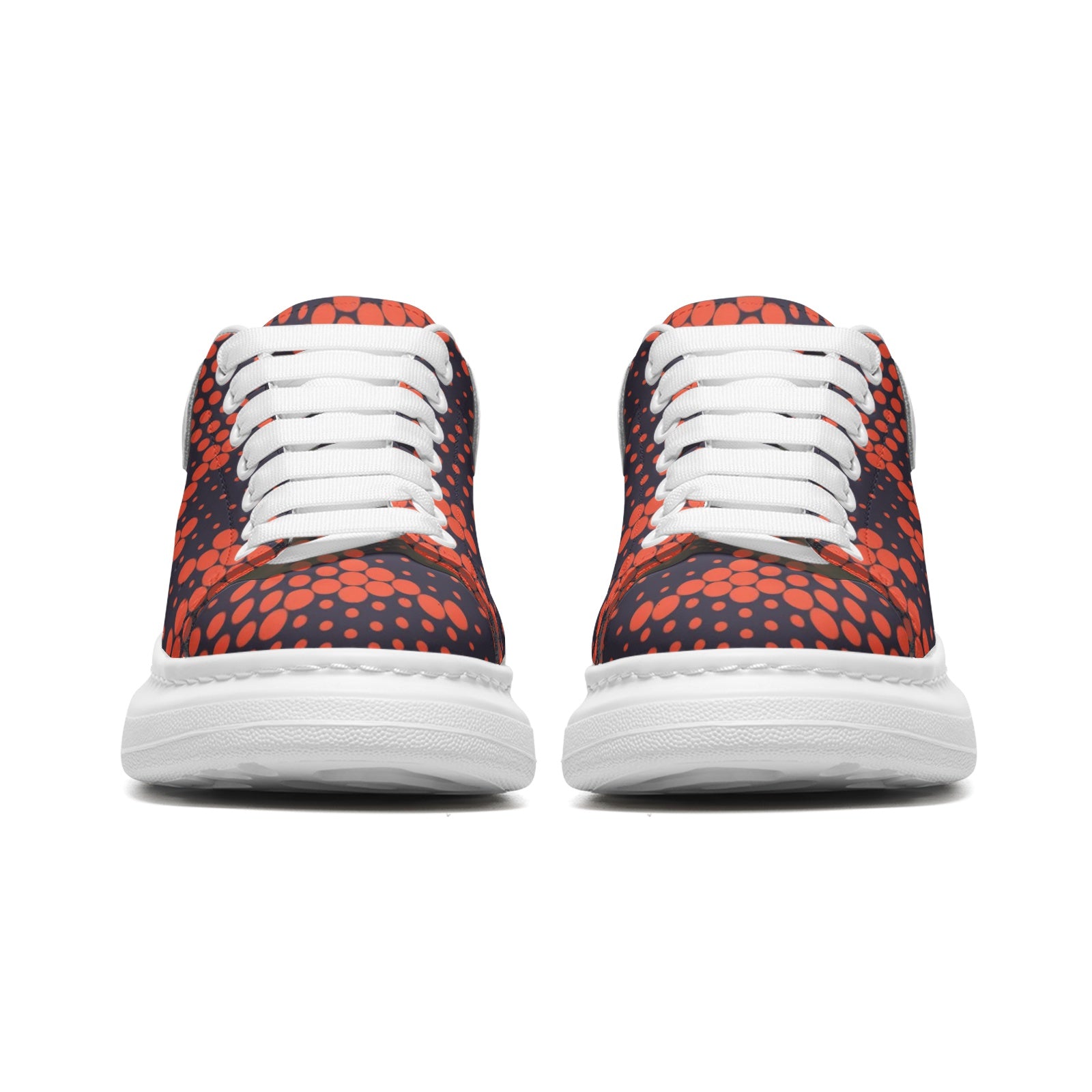 Oversized McQueen Sneakers | Orange Blue Digital Camouflage