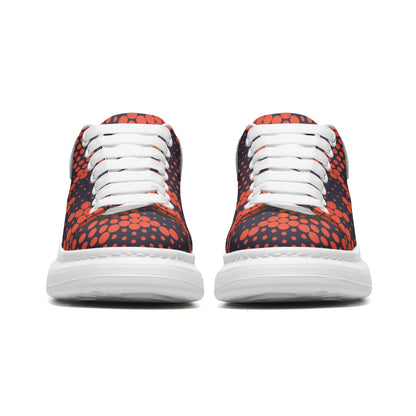 Oversized McQueen Sneakers | Orange Blue Digital Camouflage