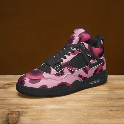 Leopard Jordans AJ4 | Pink, Cherry and Black Pattern