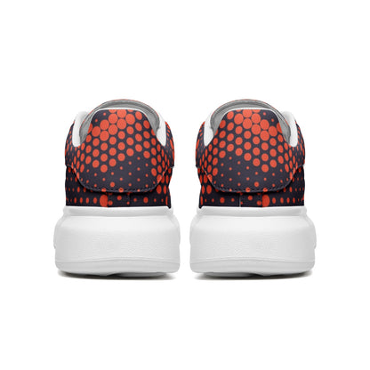 Oversized McQueen Sneakers | Orange Blue Digital Camouflage