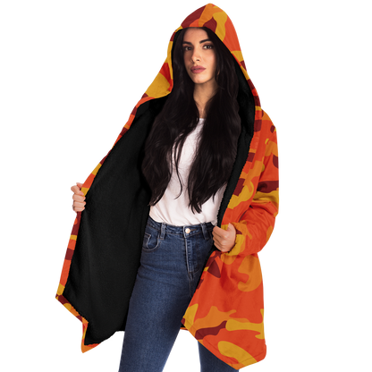 Camo Cloak | Orange & Red Camouflage | Microfleece