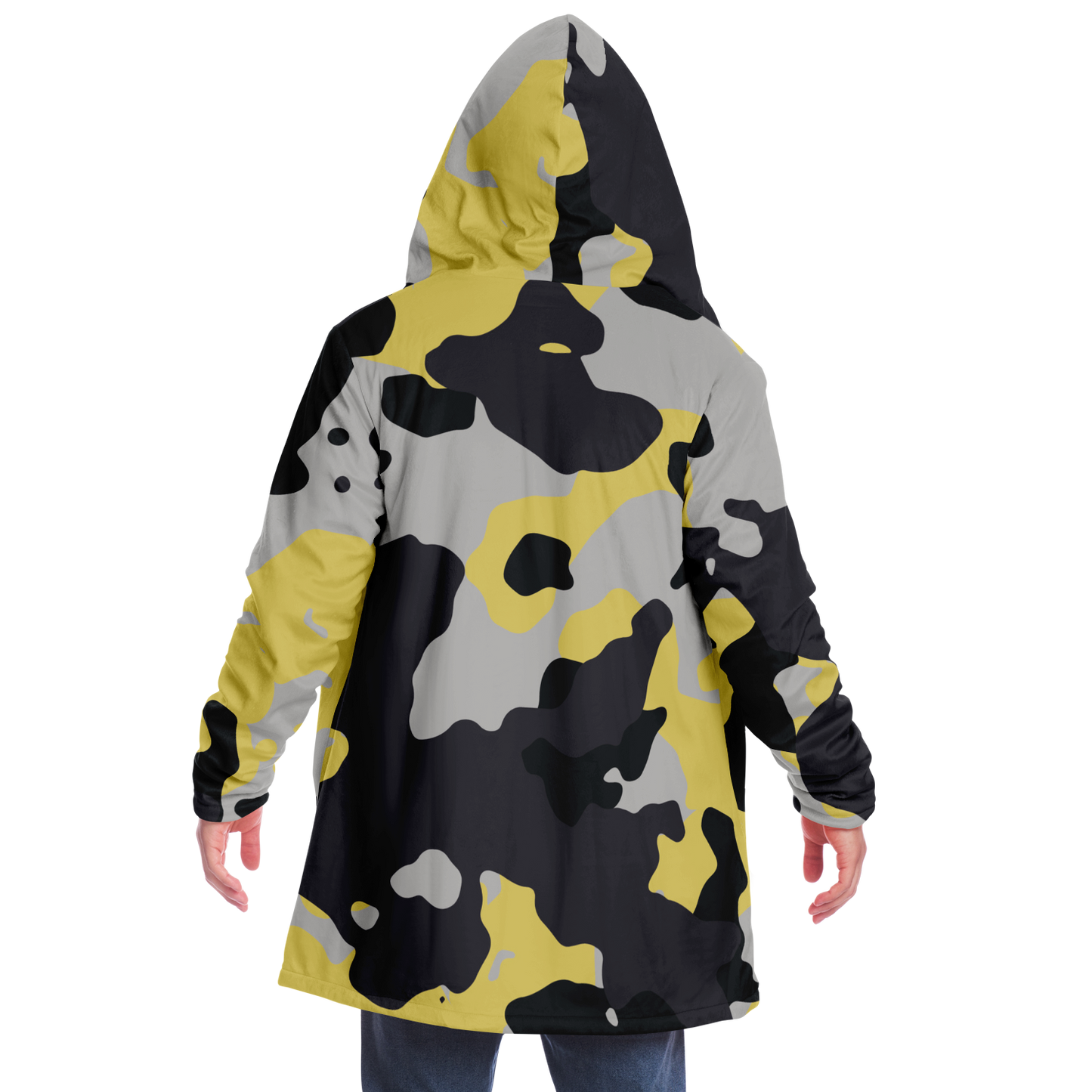 Camo Cloak | Yellow, Black & Silver Camouflage | Microfleece