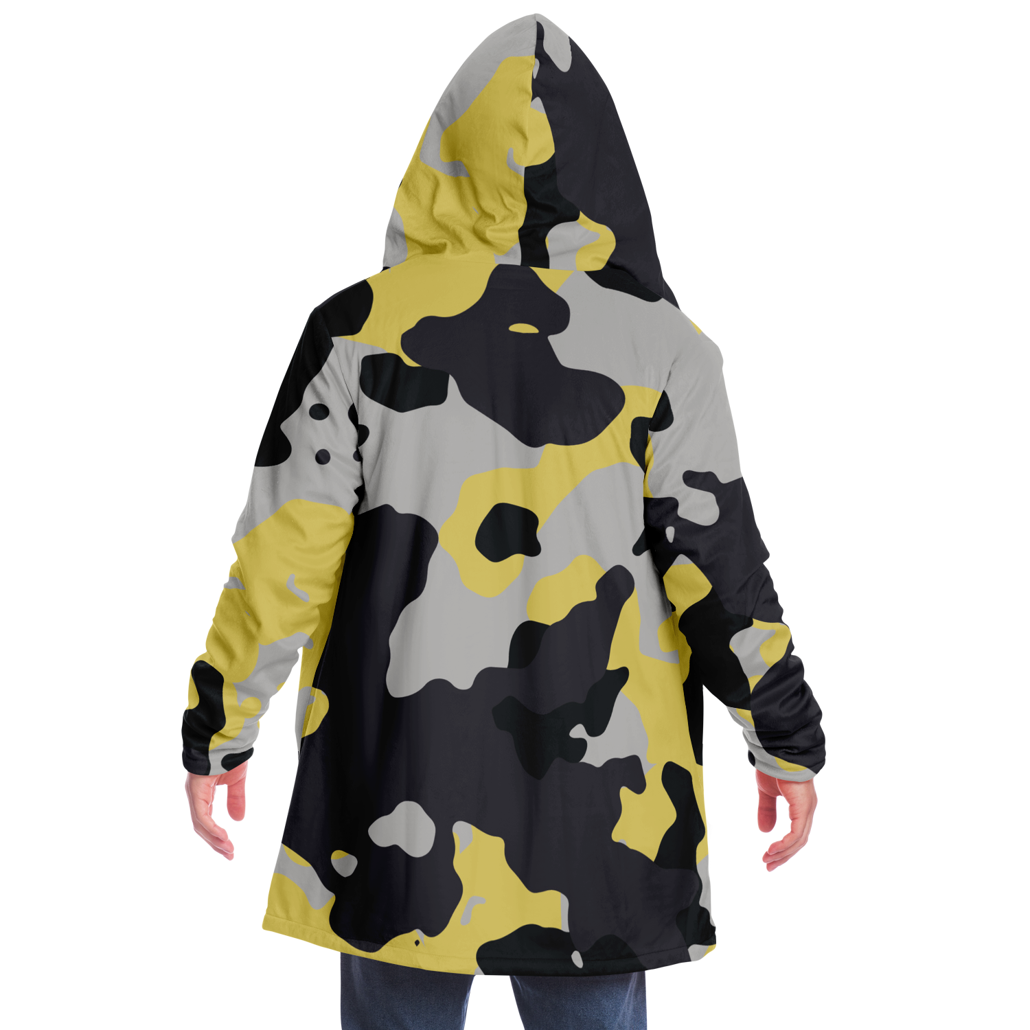 Camo Cloak | Yellow, Black & Silver Camouflage | Microfleece