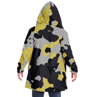 Camo Cloak | Yellow, Black & Silver Camouflage | Microfleece