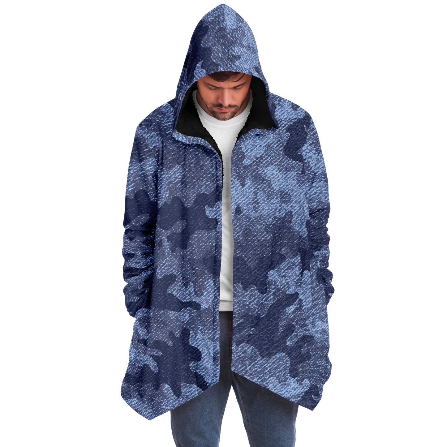 Camo Cloak | Denim Blue Camouflage | Microfleece