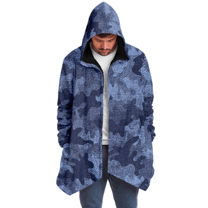 Camo Cloak | Denim Blue Camouflage | Microfleece