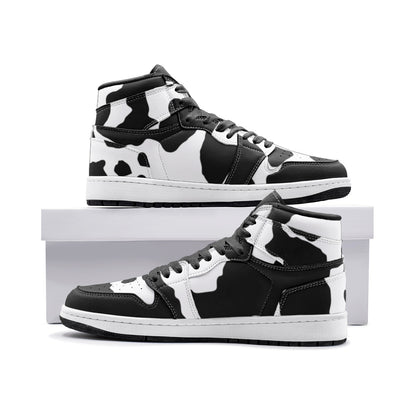 Camo Sneakers | High-Top | Black and White Camouflage