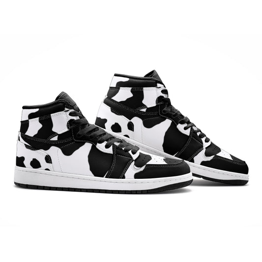 Camo Sneakers | High-Top | Black and White Camouflage