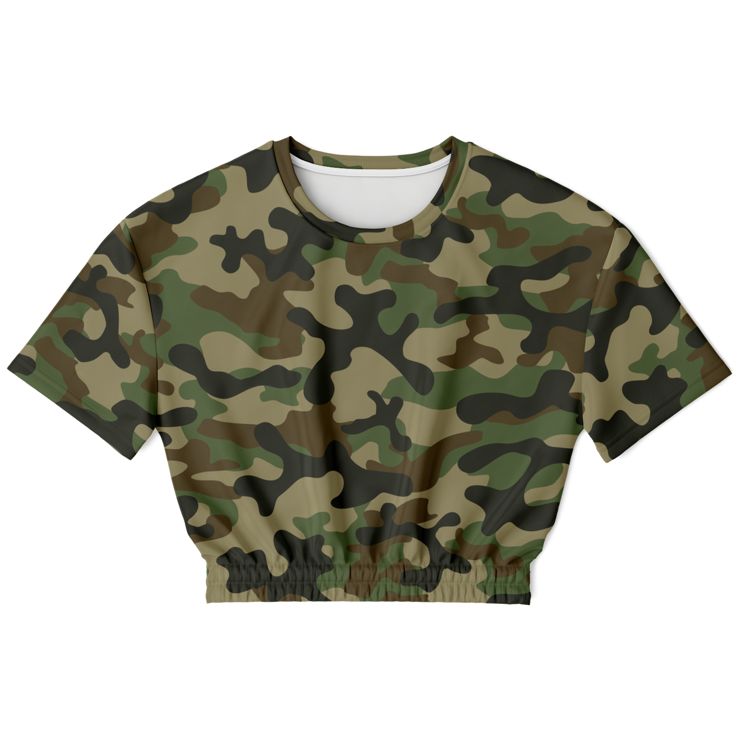 Camo Crop Top Sweatshirt | Military Brown Camouflage