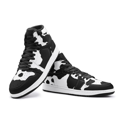 Camo Sneakers | High-Top | Black and White Camouflage