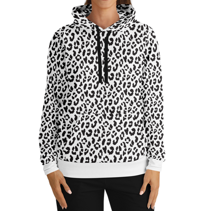 Leopard Hoodie | Black and White Pattern | Unisex