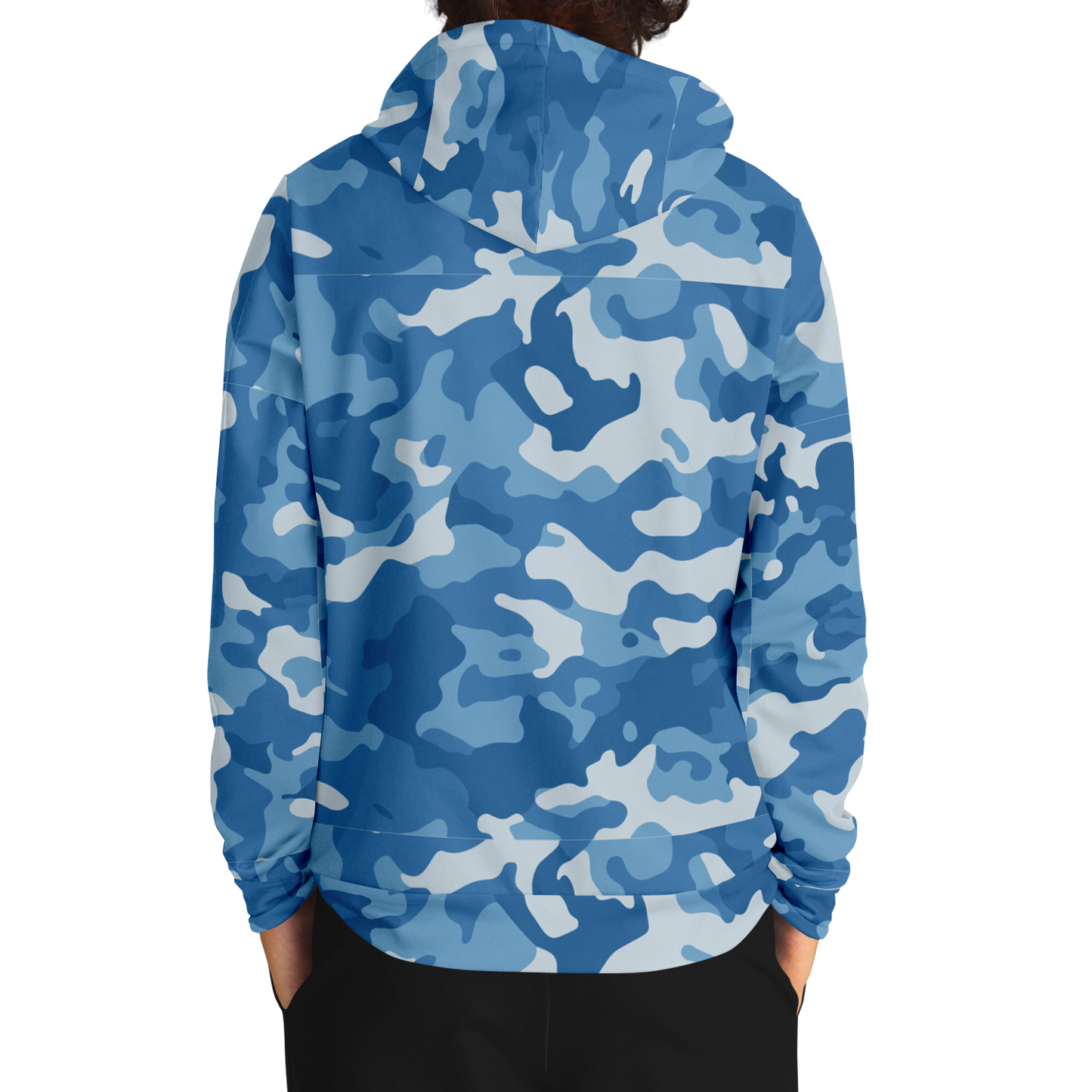 Military Blue Camo Hoodie | Modern Army-Inspired Pattern