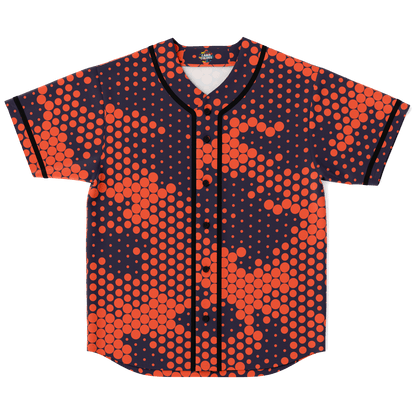 Camo Baseball Jersey | Orange & Blue Digital Camouflage