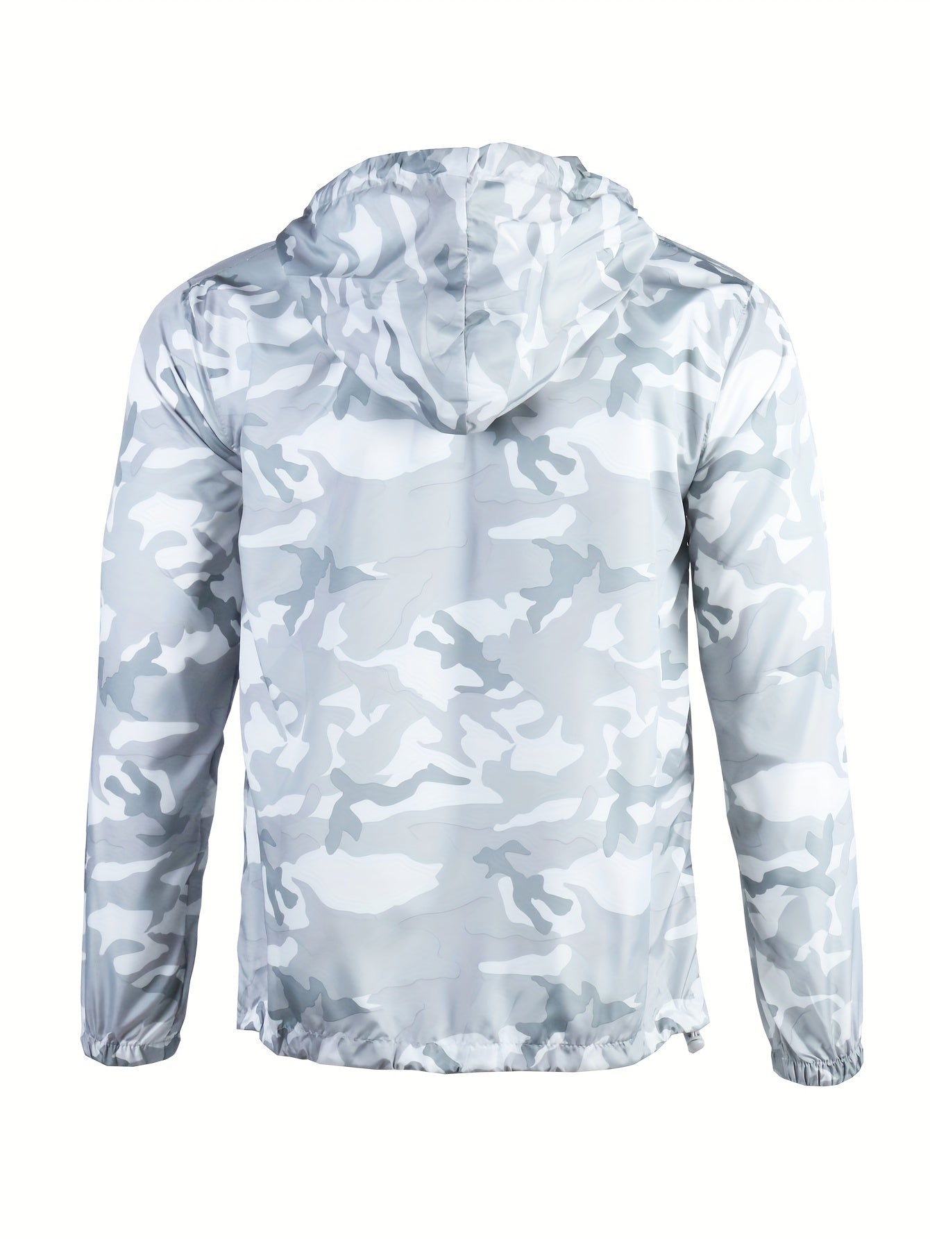 Camo Windbreaker Jacket | Men's Casual Coat with Hood