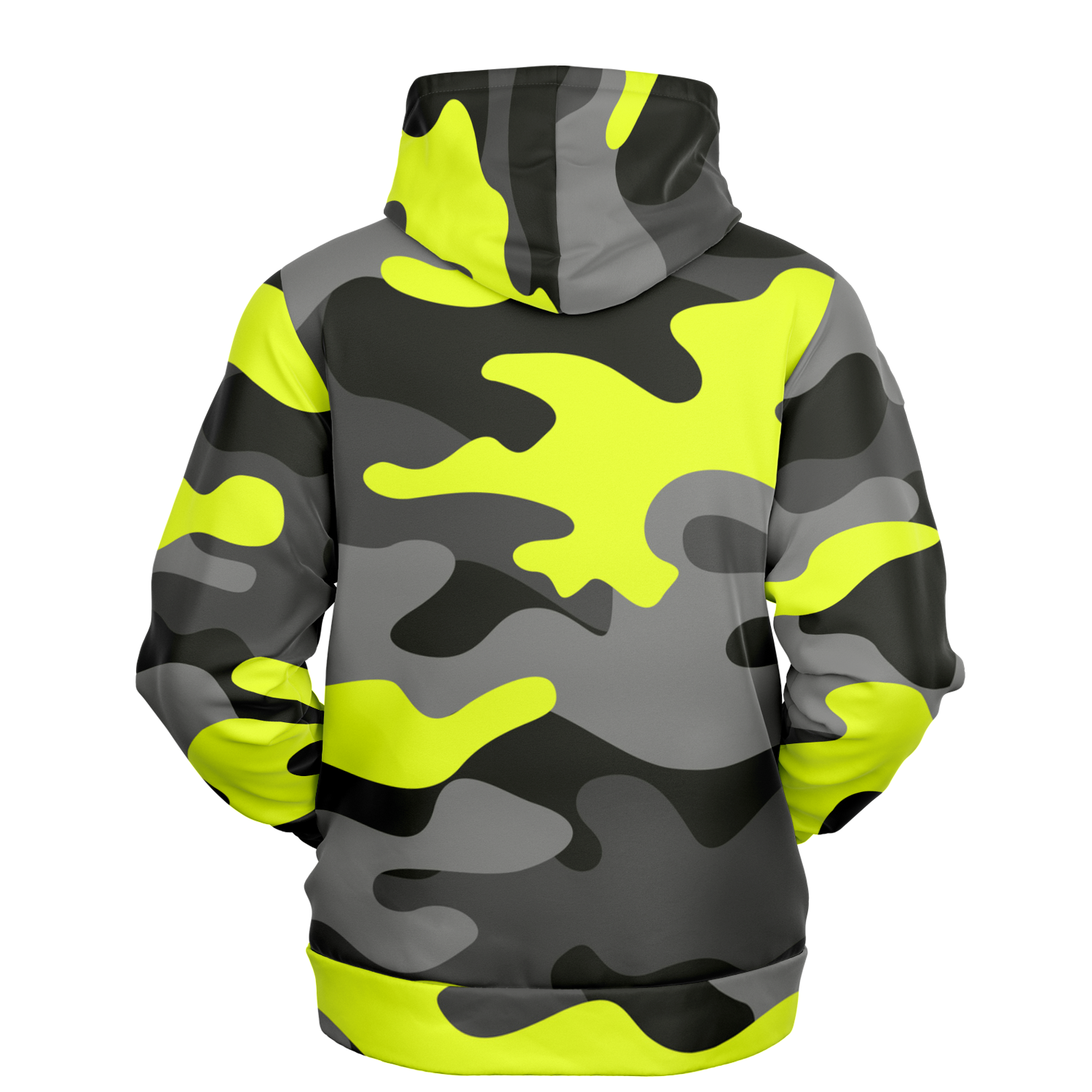 Camo Hoodie | Black, Gray & Yellow Camouflage Pullover