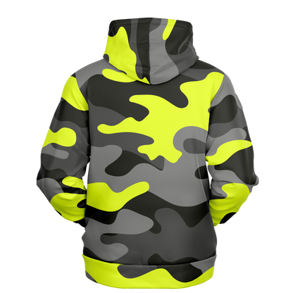 Camo Hoodie | Black, Gray & Yellow Camouflage Pullover