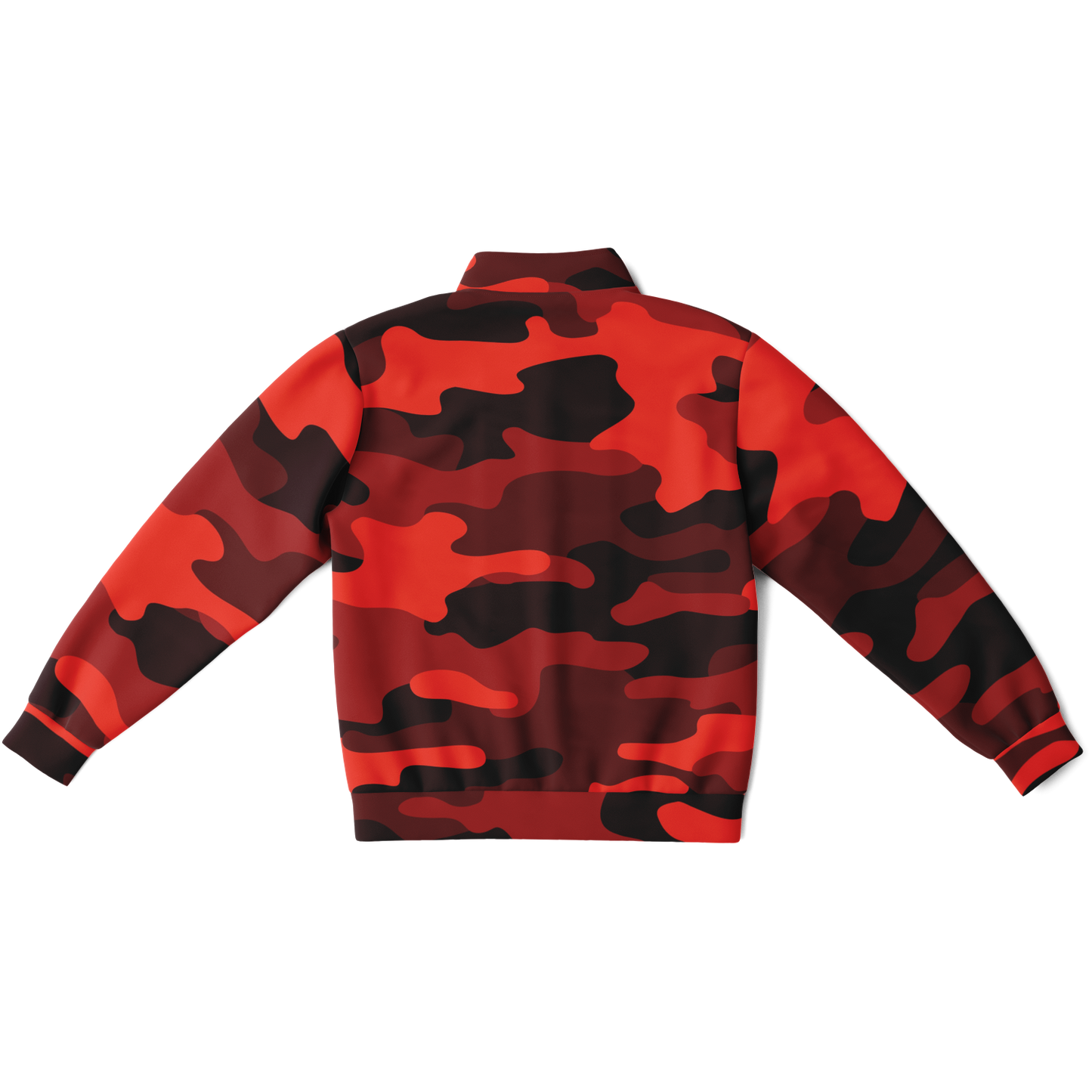 Camo Track Jacket | Scarlet Red & Black Camouflage