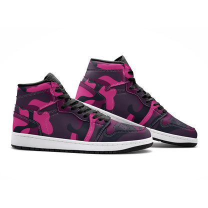 Pink Camo Sneakers | Onyx & Deep Blue Mixed Camouflage