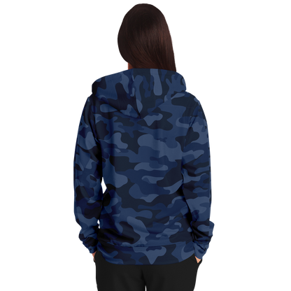 Zip-Up Hoodie | Deep Blue Camouflage