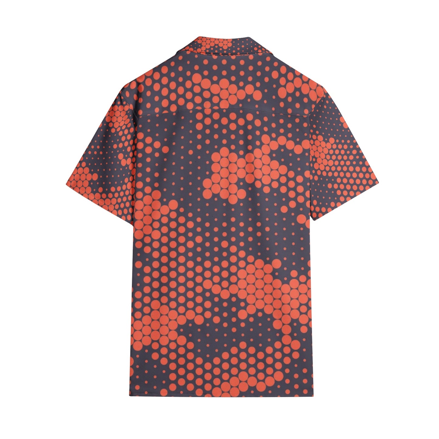 Cotton Camo Shirt For Men | Orange & Blue Short-Sleeve